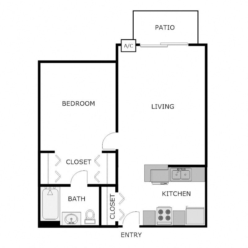 1 Bed 1 Bath