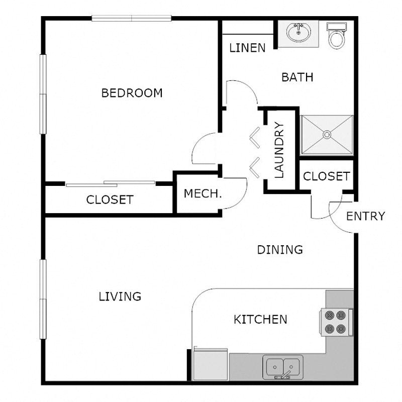 1 Bed 1 Bath