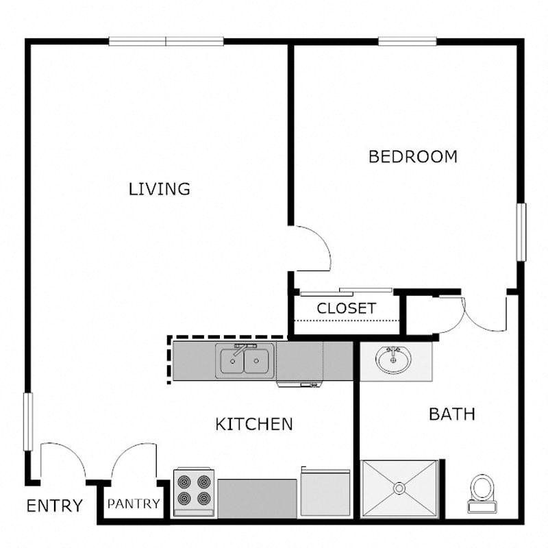 1 Bedroom 1 Bathroom