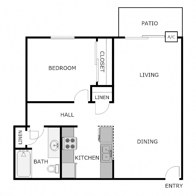 1 Bedroom 1 Bathroom