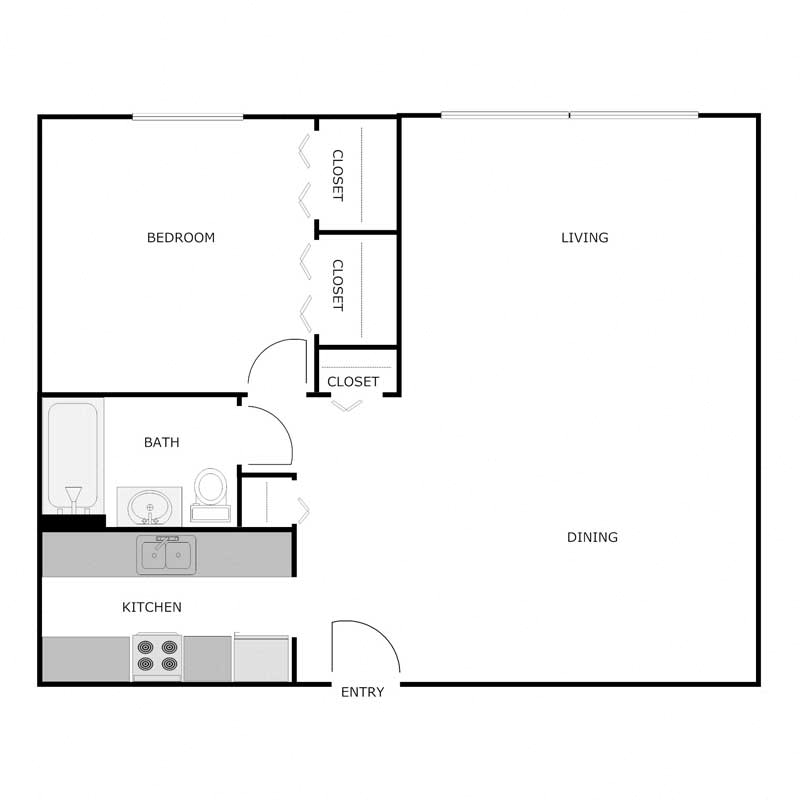 1 Bedroom, 1 Bath
