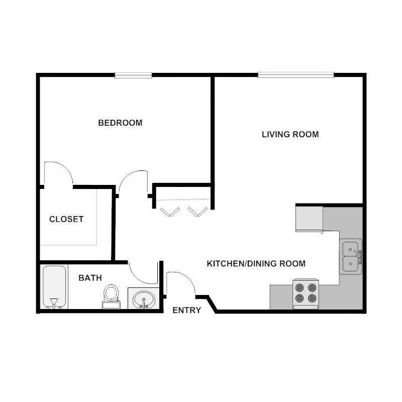 1 Bed 1 Bath