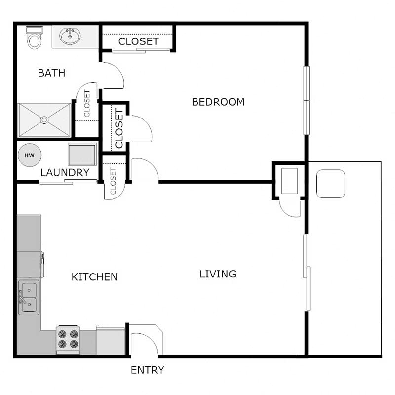 1 Bedroom 1 Bathroom