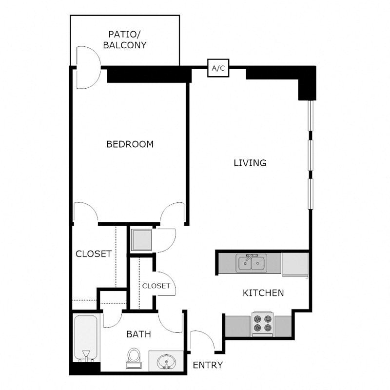 1 Bed 1 Bath