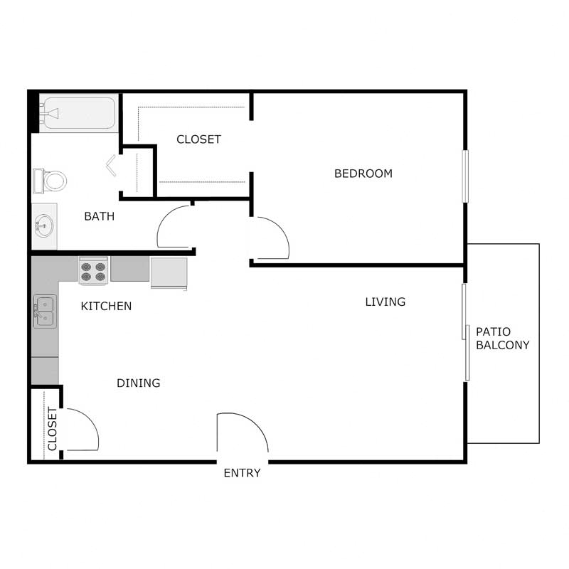 1 Bedroom 1 Bathroom