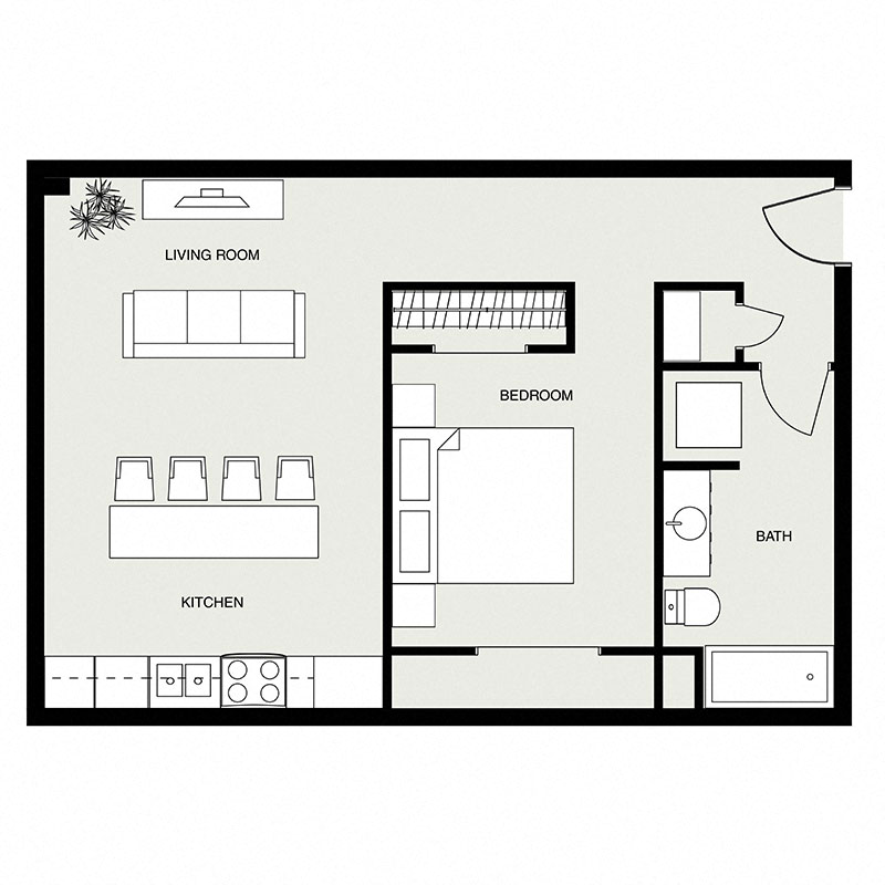 1 Bed 1 Bath