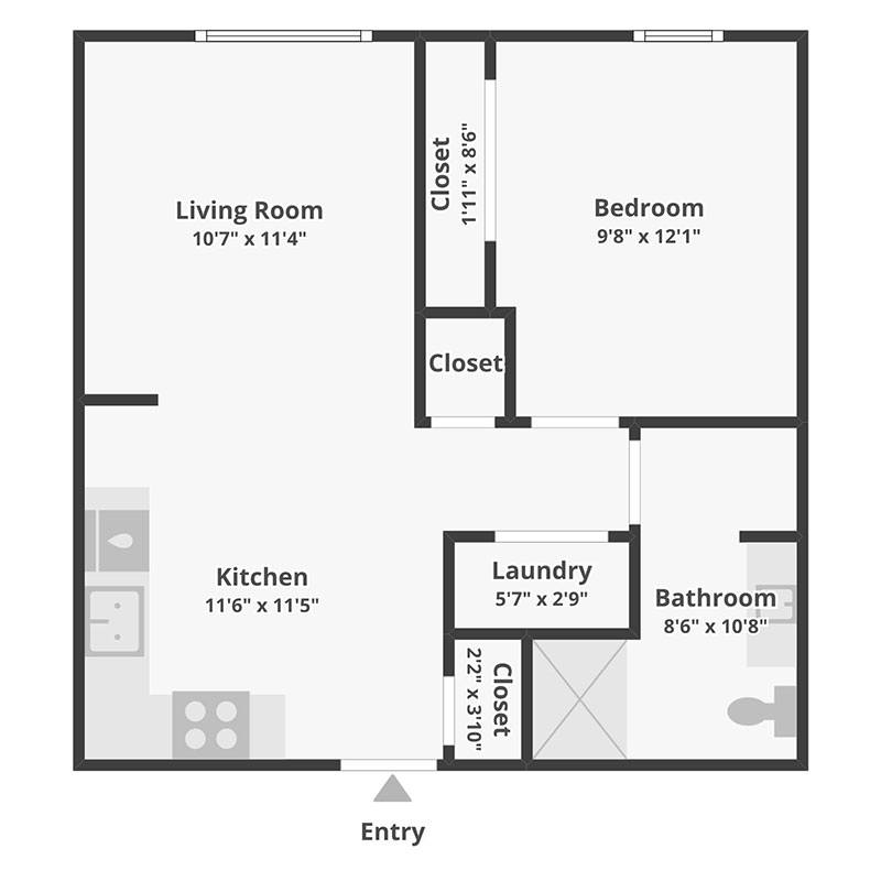 1 Bed 1 Bath