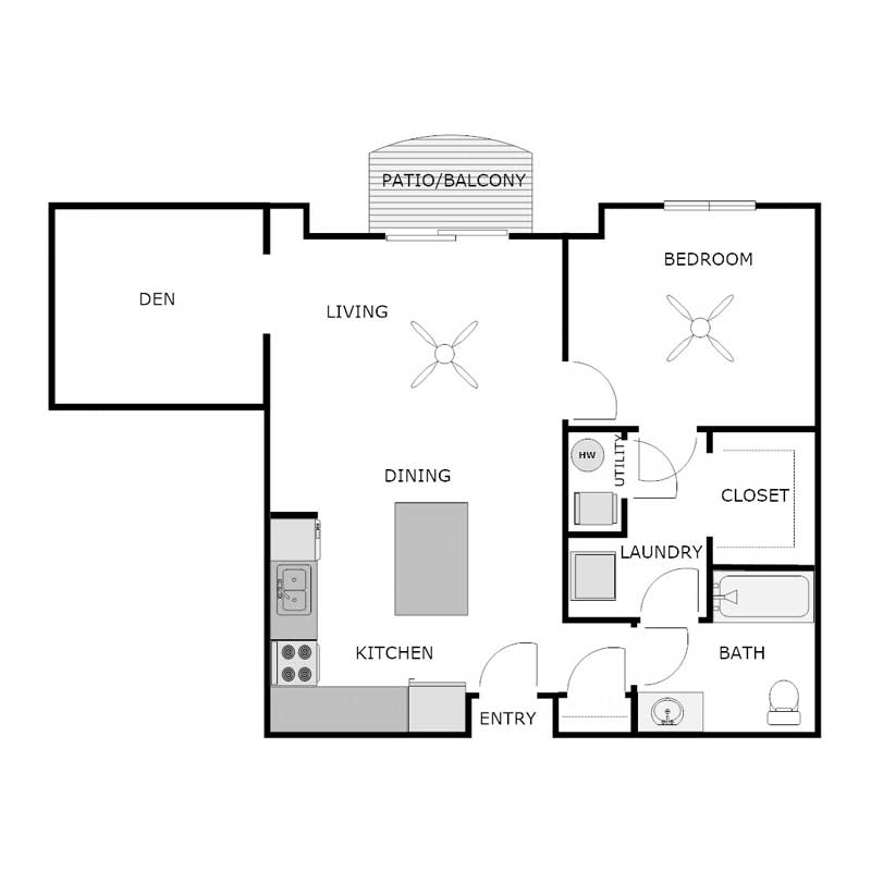 1 Bedroom 1 Bathroom with Den  Wisconsin