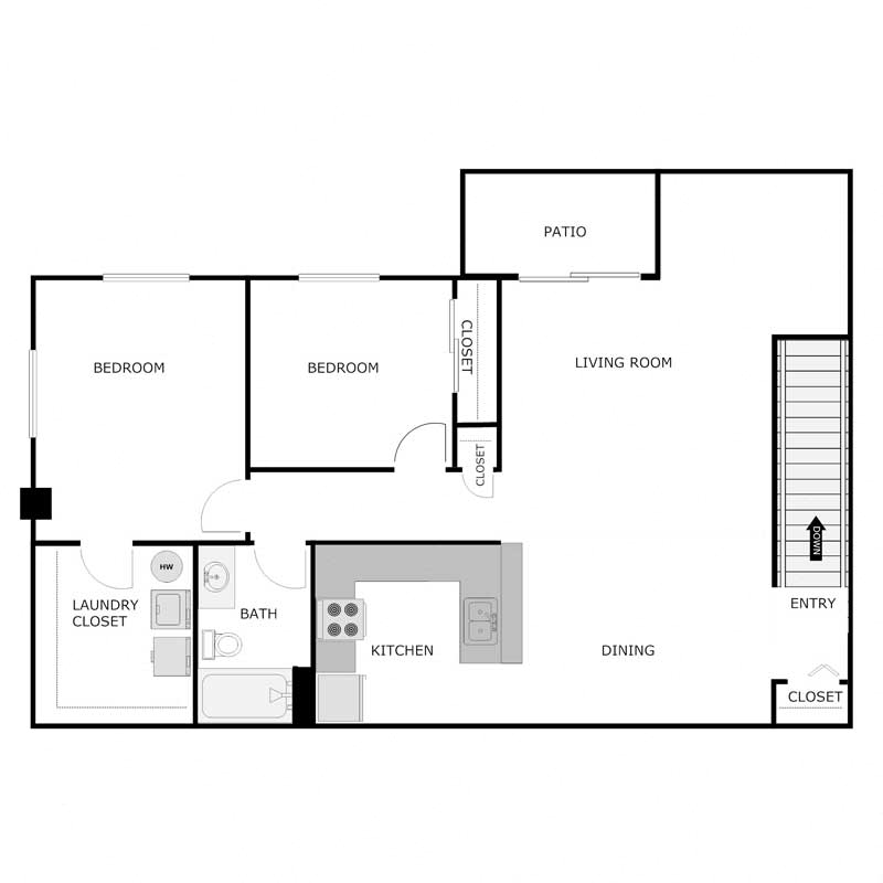 2 Bedroom Upper