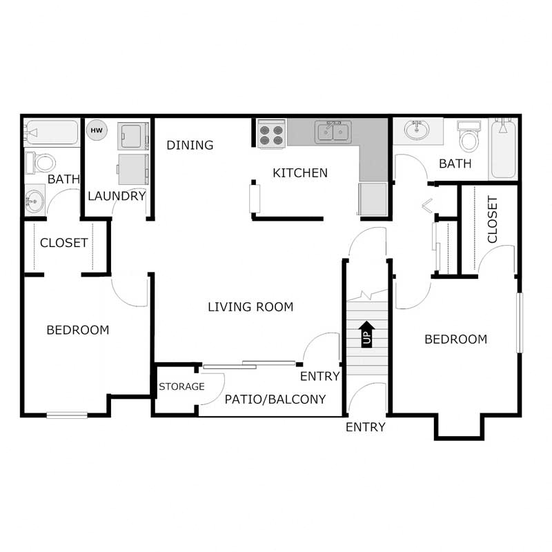 2 Bedroom 2 Bathroom Deluxe