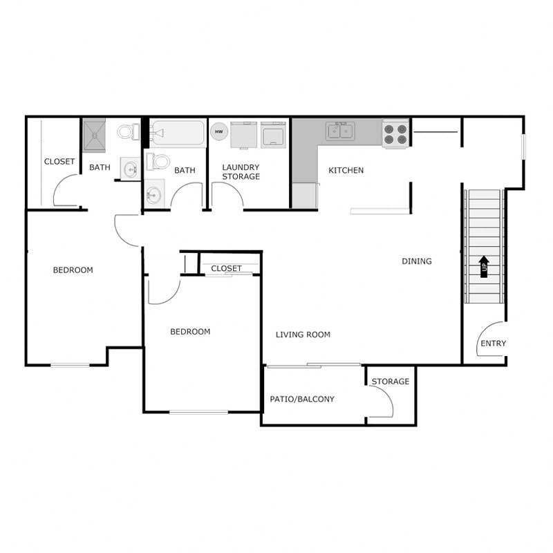 2 Bedroom 2 Bathroom
