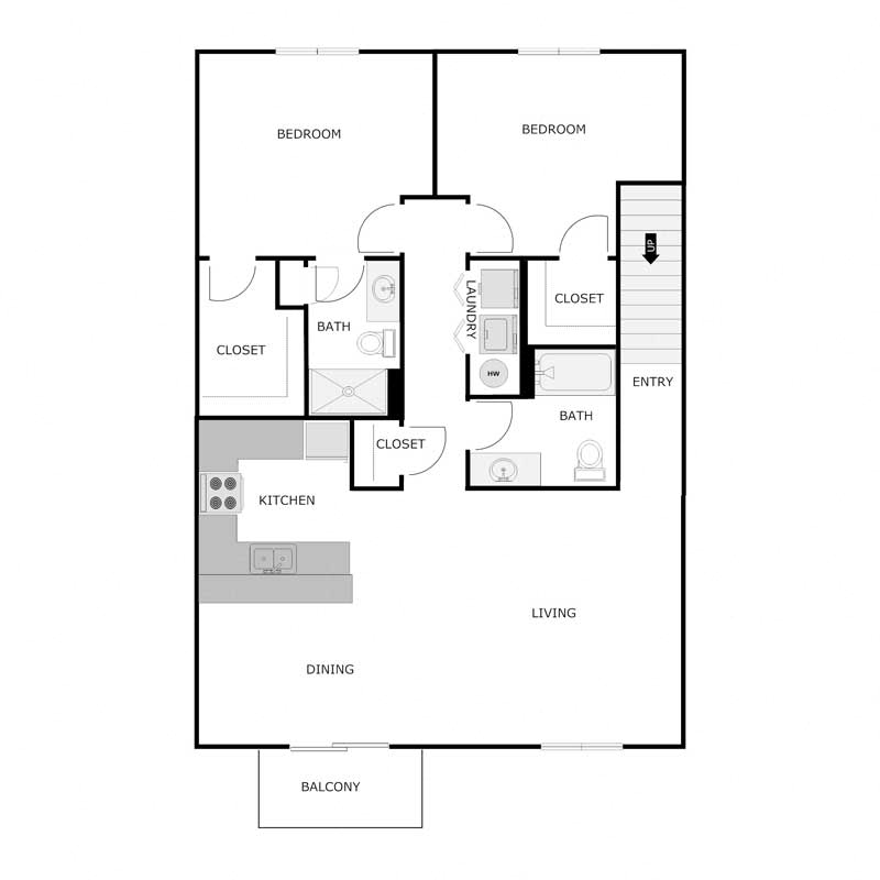 2 Bedroom 2 Bathroom - Upper - 1 Car Garage