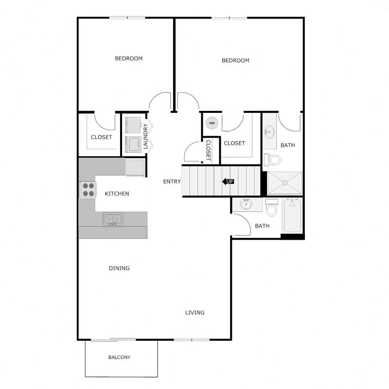 2 Bedroom 2 Bathroom - Upper - 2 Car Garage