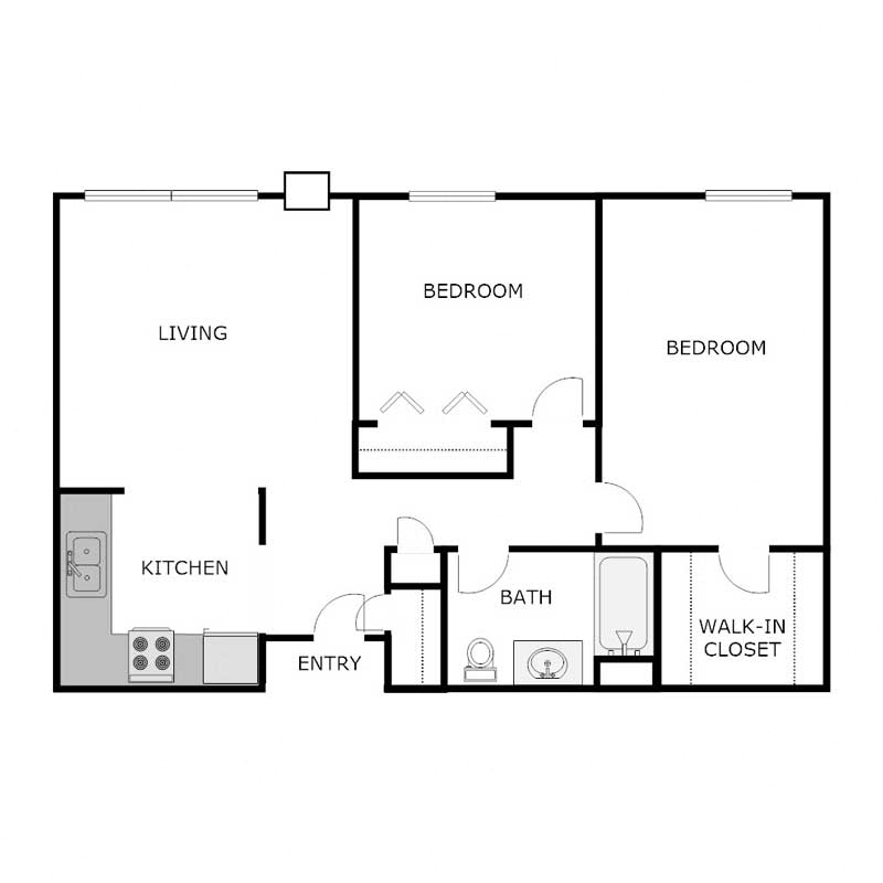 2 Bedroom 1 Bathroom