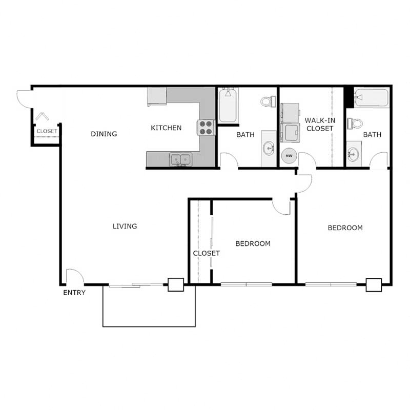 2 BEDROOM 2 BATHROOM - PHASE 2