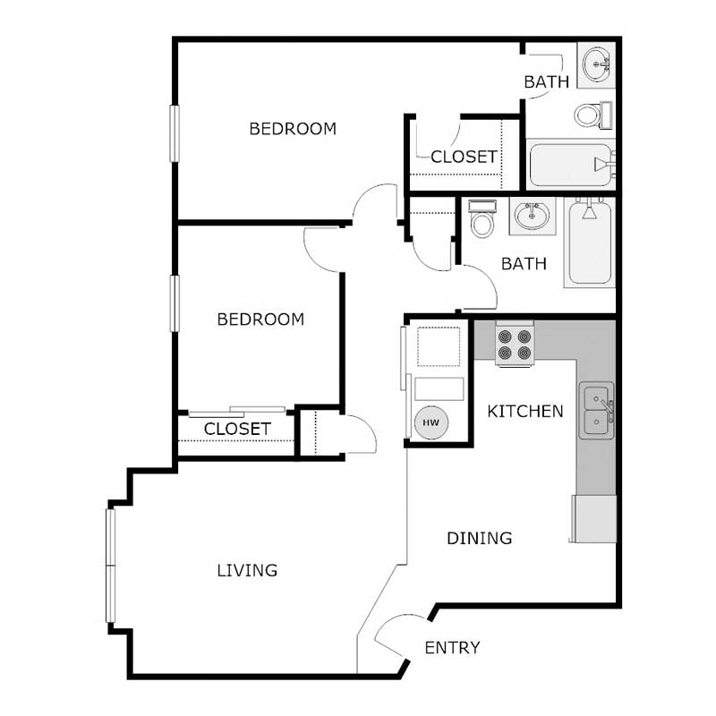 2 Bedroom 2 Bathroom