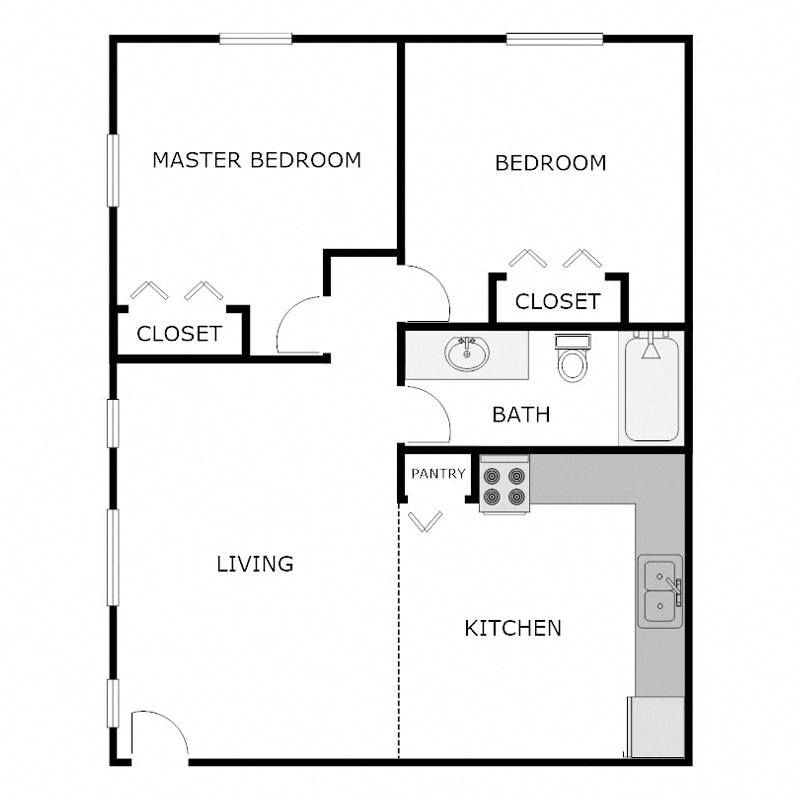 2 Bedroom 1 Bathroom