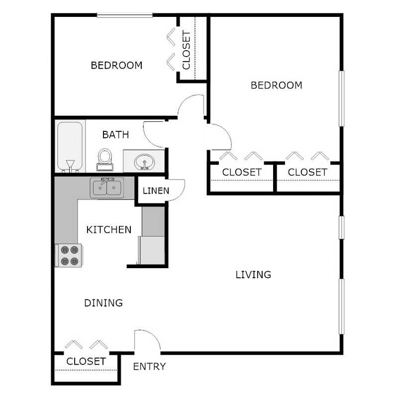 2 Bedroom 1 Bathroom
