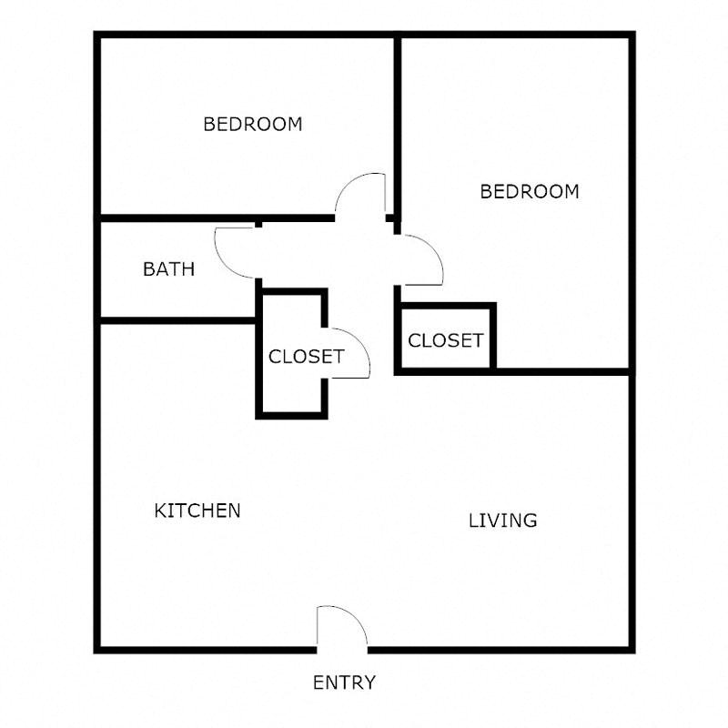 2 Bed 1 Bath
