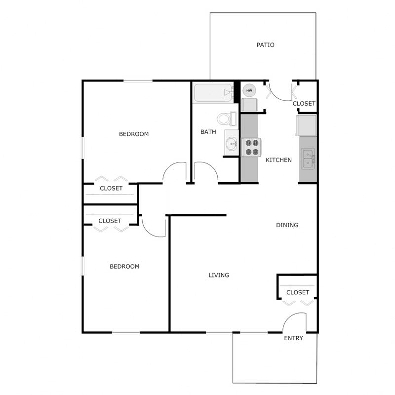 2 Bedroom 1 Bathroom