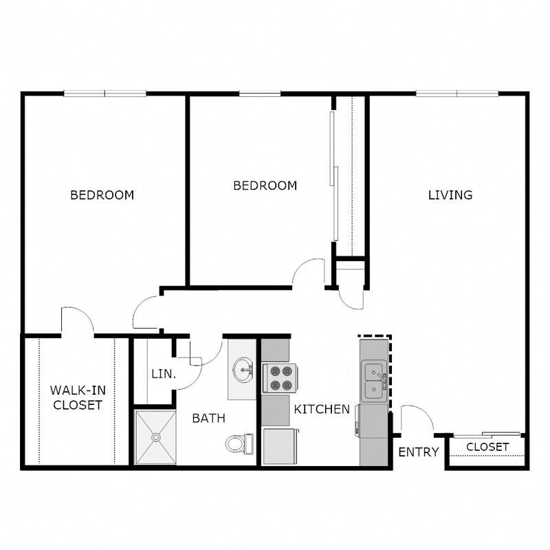 2 Bedroom 1 Bathroom