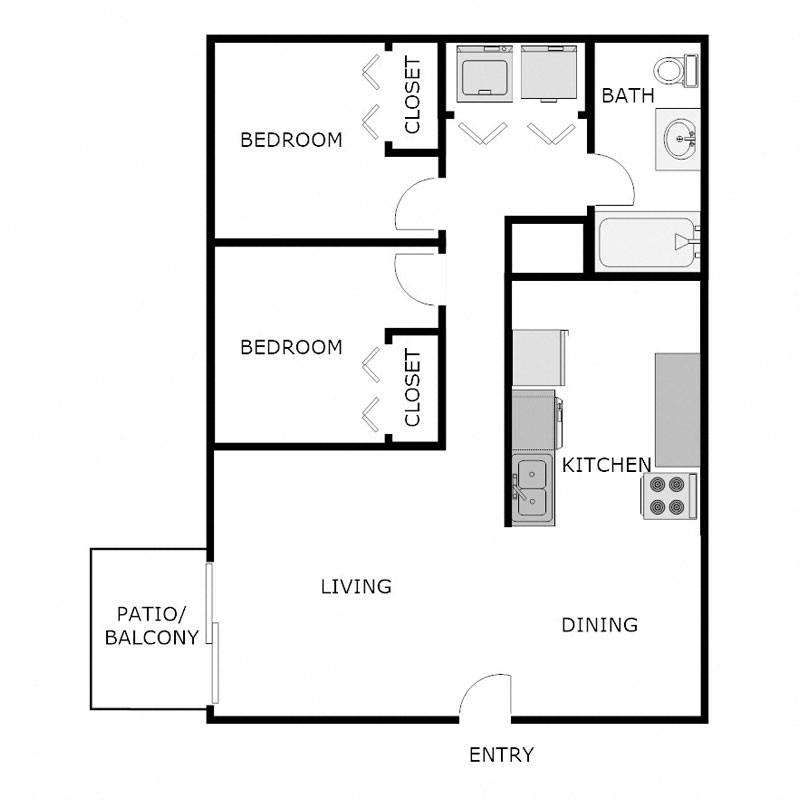 2 Bedroom 1 Bathroom