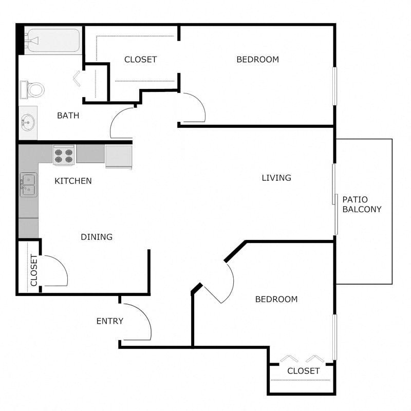 2 Bedroom 1 Bathroom