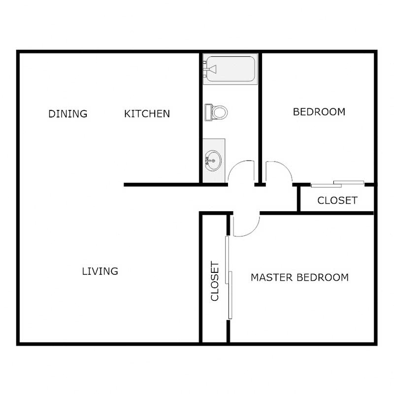 2 Bedroom 1 Bath Lower