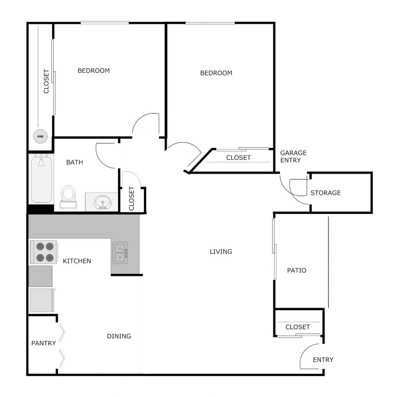 2 Bedroom Lower