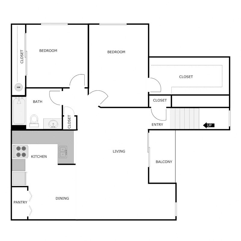 2 Bedroom Upper
