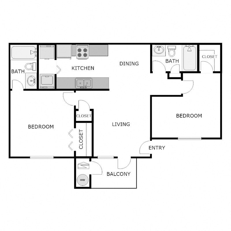 2 Bedroom 2 Bathroom