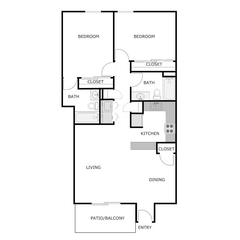 2 Bedroom 2 Bathroom