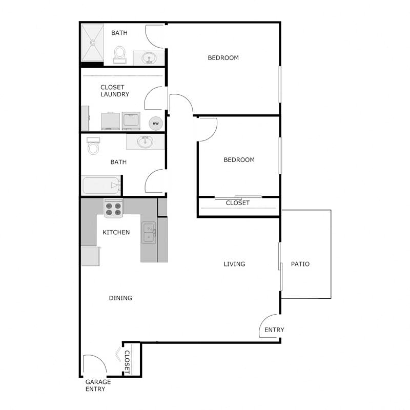 2 Bedroom Lower