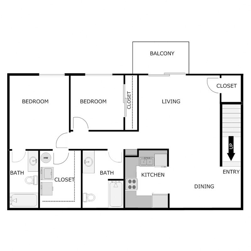 2 Bed Upper