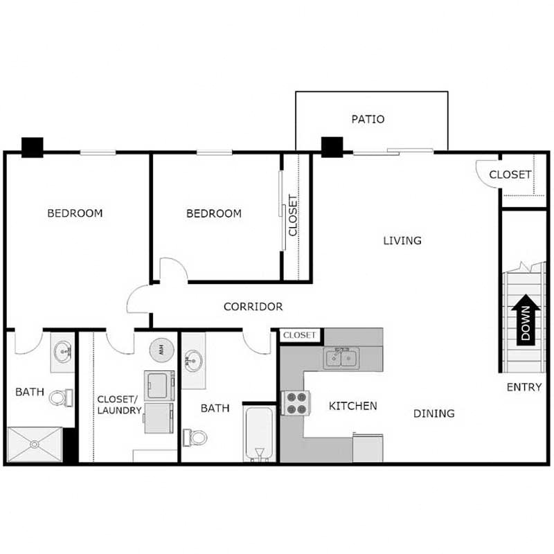 2 Bed 2 Bath Upper w/ Garage