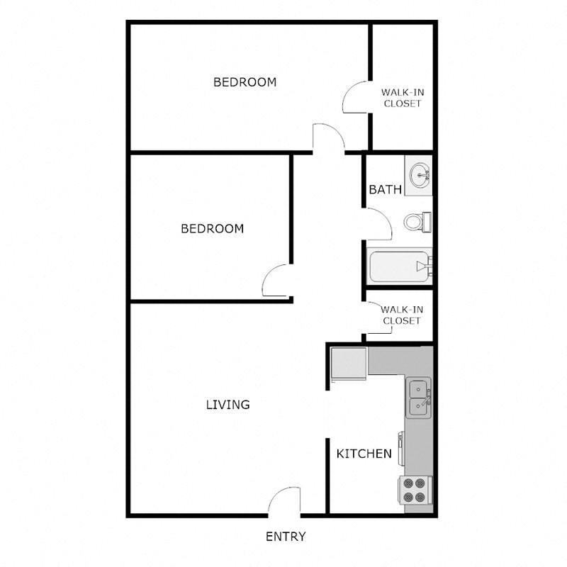 2 Bedroom 1 Bathroom