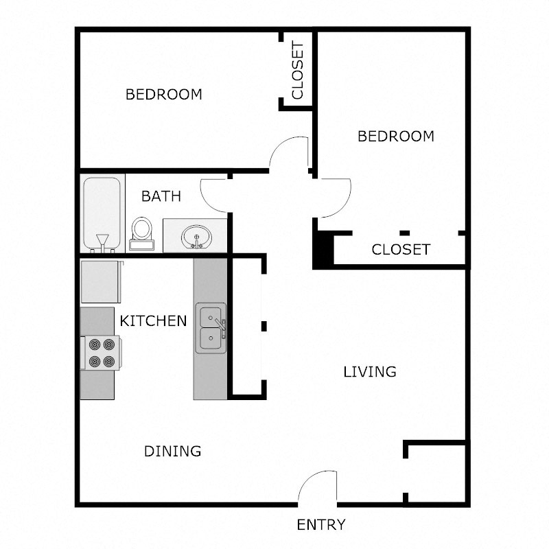 2 BED 1 BATH