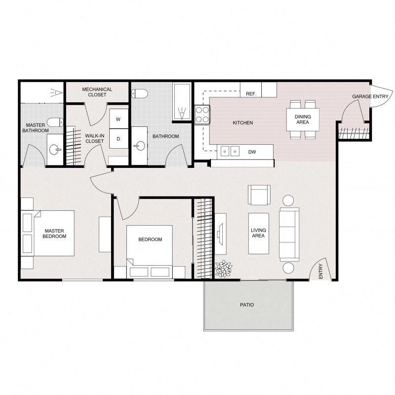 2 BED 2 BATH LOWER