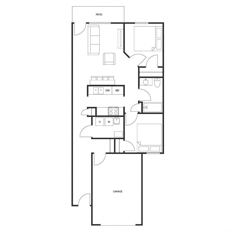 2 BED 1 BATH