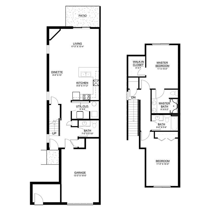 2 Bedroom Townhome