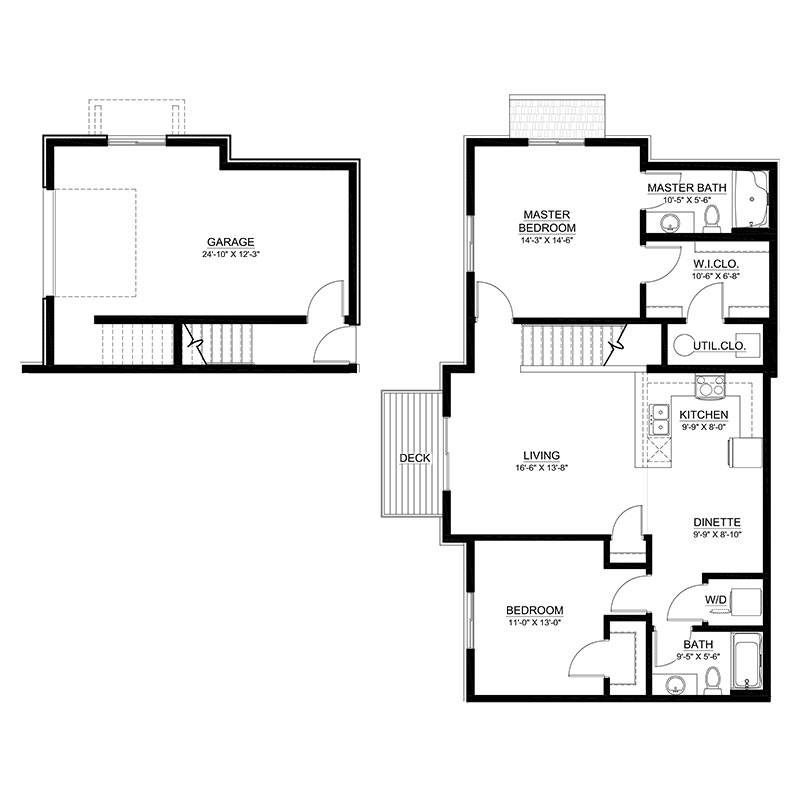 2 Bedrooms Upper Corner