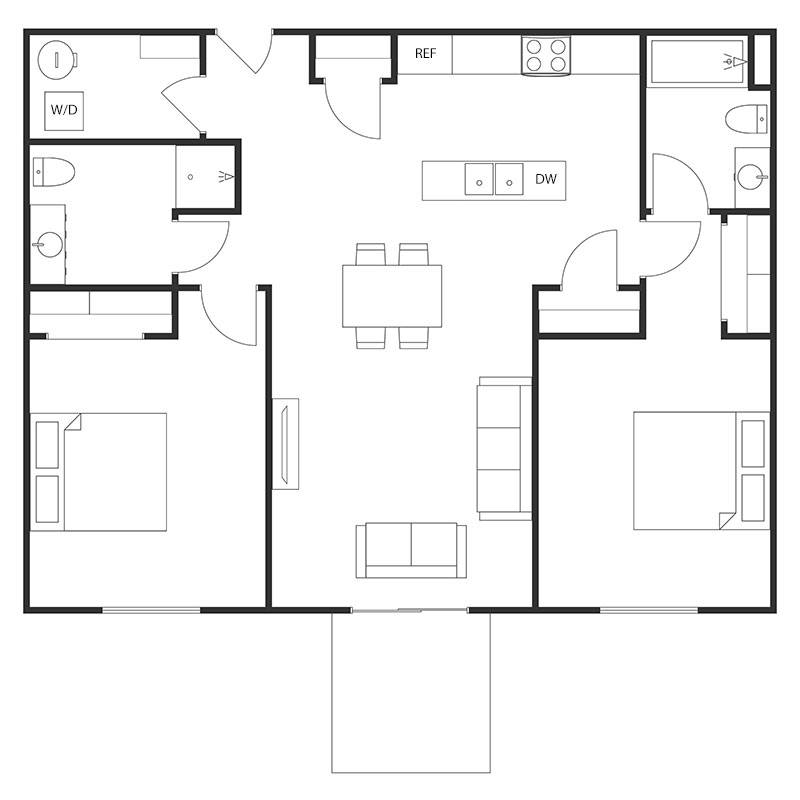 2 BED 2 BATH