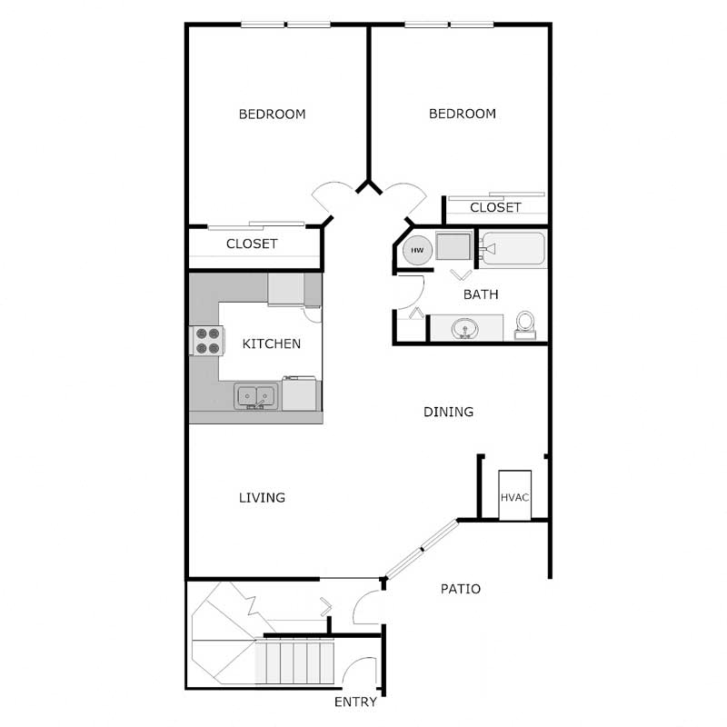 Lower 2 bed 1 bath