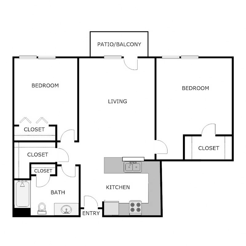2 Bedroom 1 Bathroom