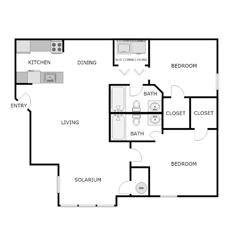 2 Bedroom 2 Bathroom