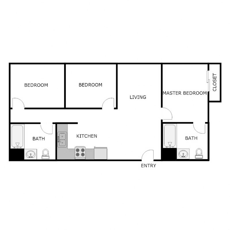 3 Bedroom 2 Bathroom
