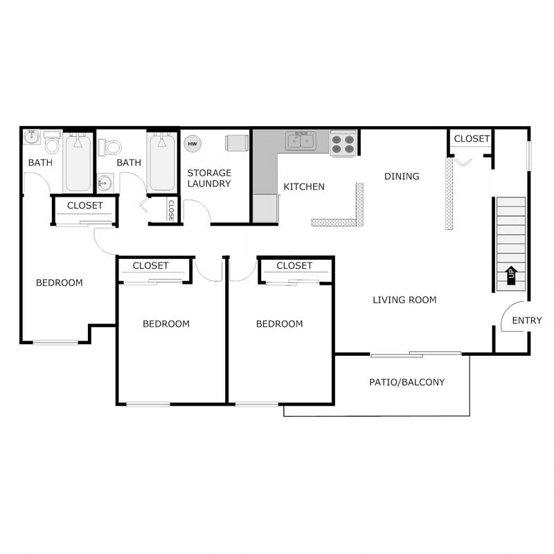 3 Bedroom 2 Bathroom
