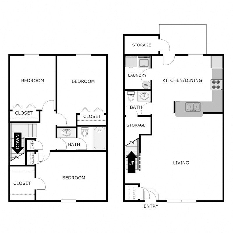 3 bedroom 1.5 Bathrooms