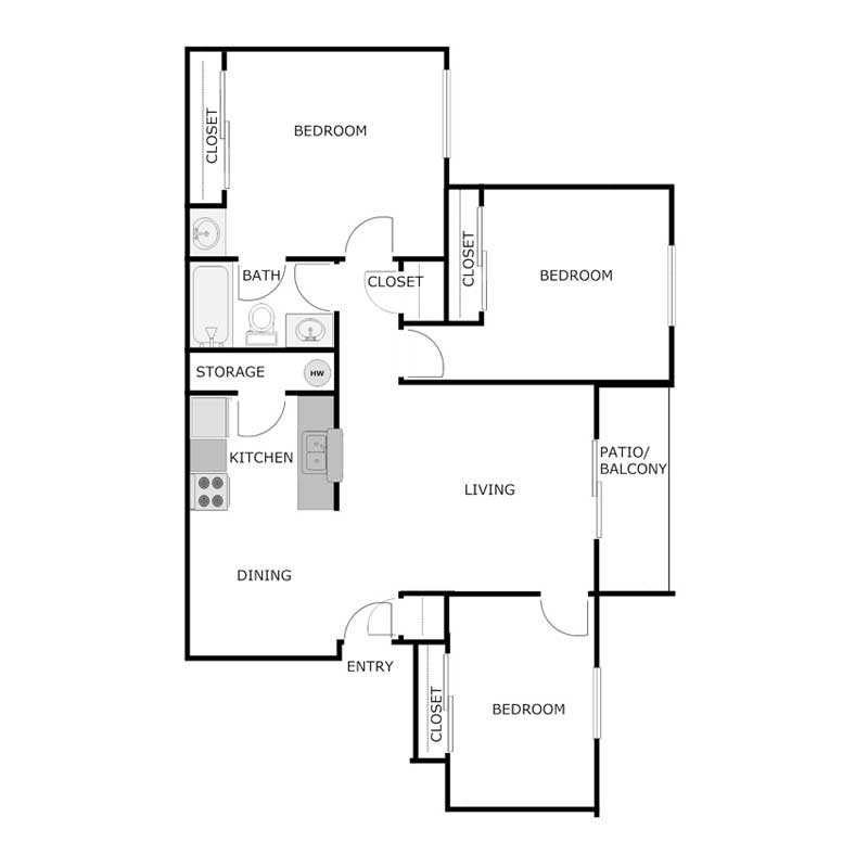 3 Bed 2 Bath
