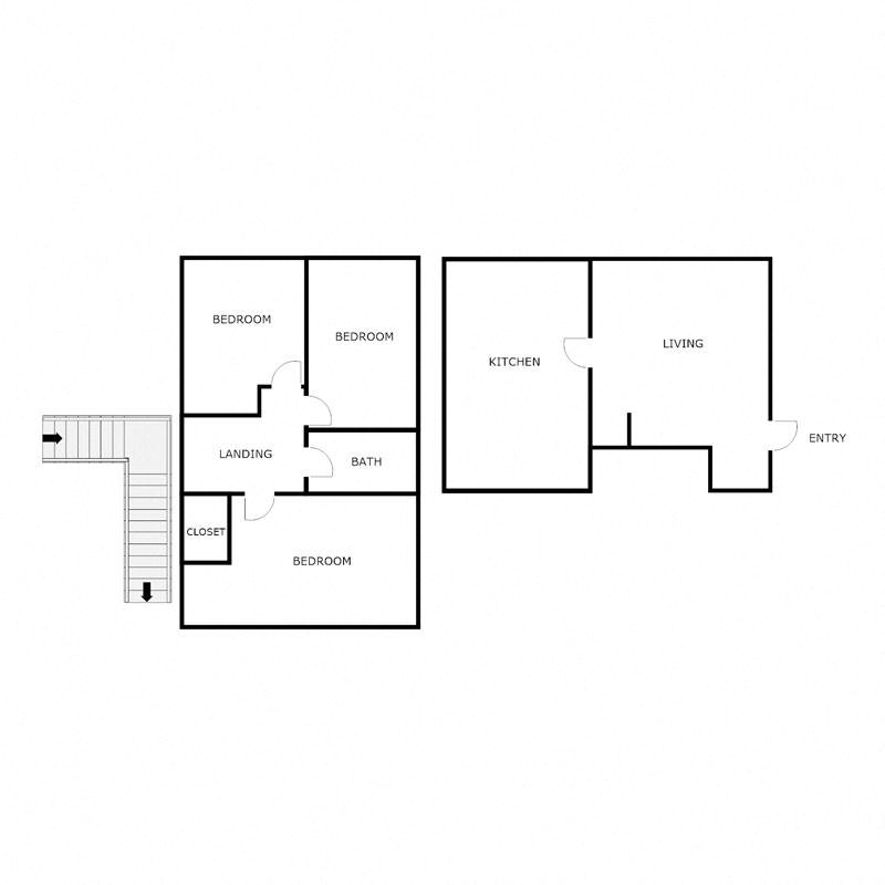 3 Bed 1 Bath Townhome